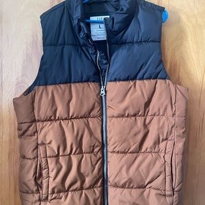 GAP Kids Black and Brown Puffer Vest